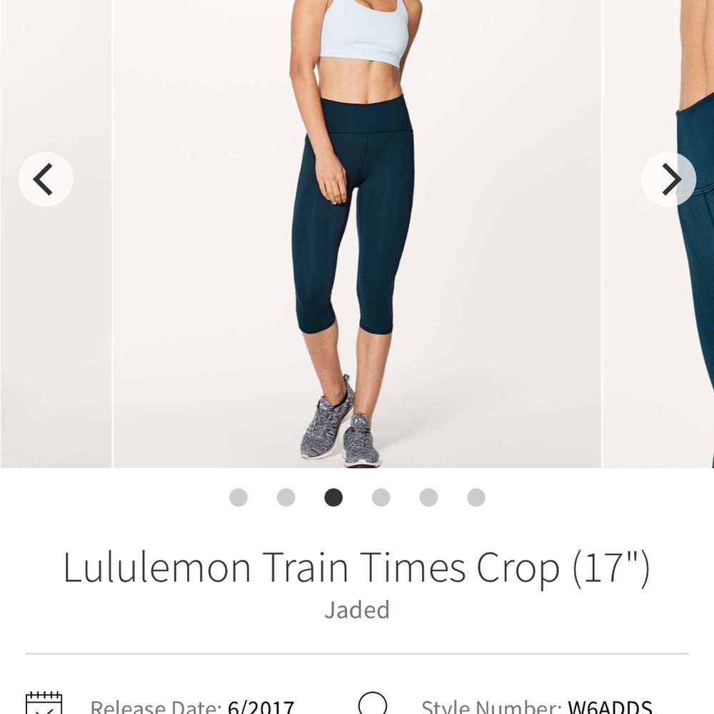 Lululemon Train Times Crop “17” size 4